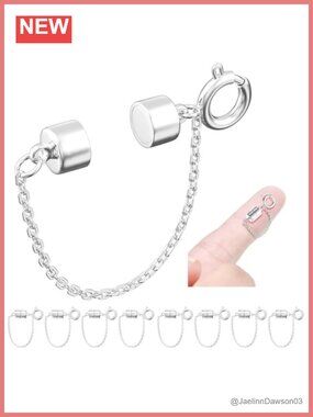 8PCS Magnetic Bracelet Clasps with Safety Chain - Never Fall